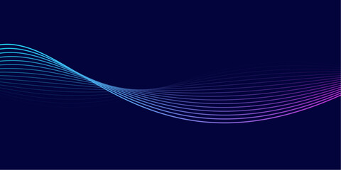 Horizontal Sound Wave with Blue to Purple Gradient Effect