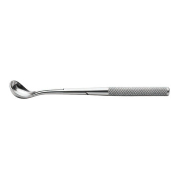 Precision surgical curette instrument for medical and dental use isolated on white background