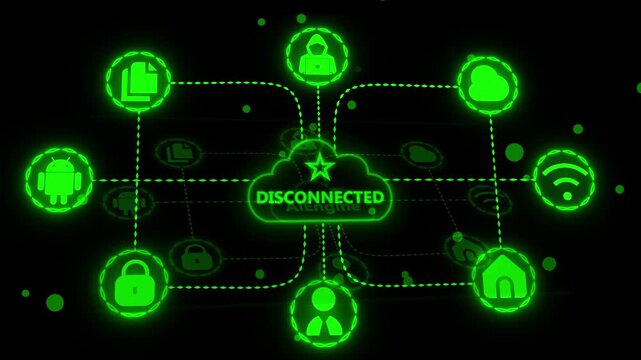 Advanced cloud Disconnected system with secure network connection, data protection, encryption process, file sharing, digital storage, and online synchronization technology