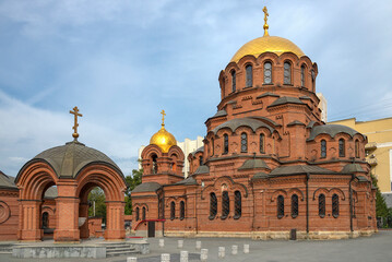 The ancient Alexander Nevsky Cathedral, Novosibirsk. Russia