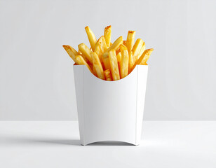 Frech Fries packaging box mock up isolated on white background