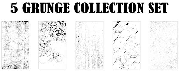 Collection of 5 grunge texture. 