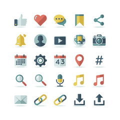 Modern Minimalist Geometric Vector Design with Abstract Shapes for Icon Set and Illustration Projects