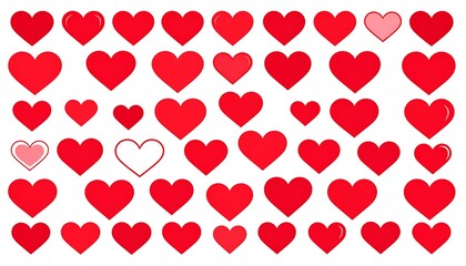 Red Hearts Pattern Design.