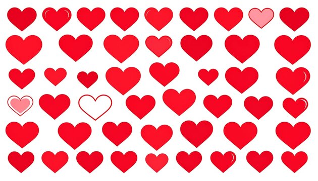 Red Hearts Pattern Design.
