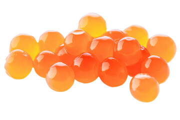 salmon roe, fish eggs, isolated on transparent background