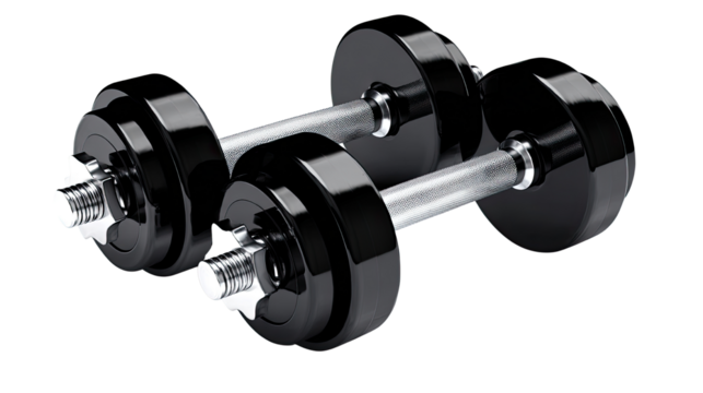 Vector illustration of fitness dumbbells for gym equipment, workout concept, strength training, sports design, and healthy lifestyle isolated on white background
 - Powered by Adobe