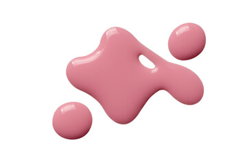 A sample of pink matte nail polish. Isolated on a white background