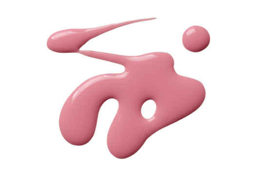 A sample of pink matte nail polish. Isolated on a white background