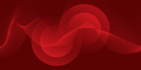 Red abstract background. Dynamic shapes composition. Eps10 vector