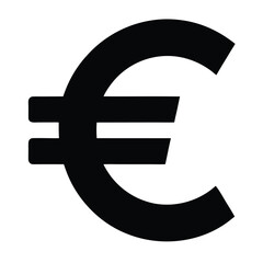 Euro currency finance investment icon on white background