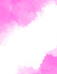  Soft pink watercolor splashes on a white background