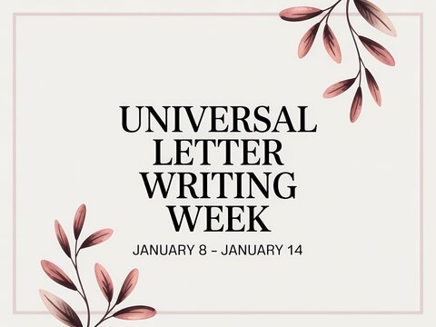 Celebrate universal letter writing week with beautiful floral accents and important dates