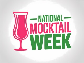 Celebrate national mocktail week with a refreshing pink drink and festive typography