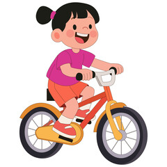 Girl riding bicycle