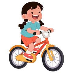 Girl riding bicycle
