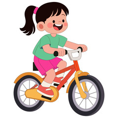 Girl riding bicycle