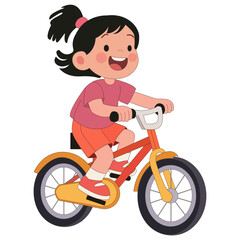 Girl riding bicycle