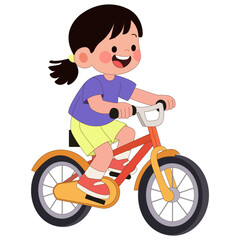 Girl riding bicycle