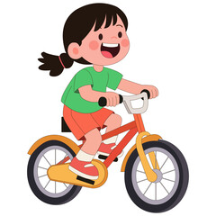 Girl riding bicycle