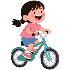 Girl riding bicycle