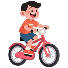 boy riding a bike