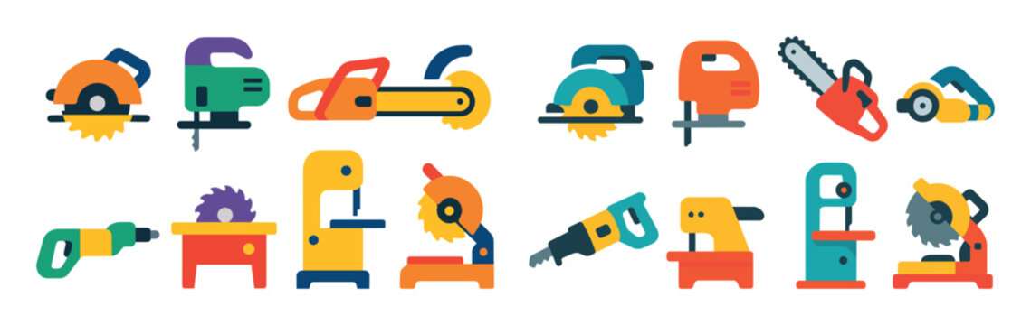 Fototapeta Colorful Power Tool Icons