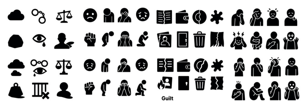 Emoticon illustration of guilt