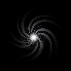 Golden sparkle lights, flashing lights, light effects, sunlight lens flare, glowing ray beams, sparkling starsicon on black background.