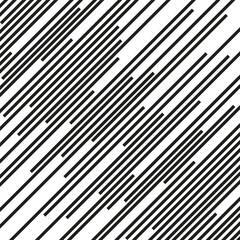  Black and white triped background with thin brushstrokes and stripes. Grunge geometric backdrop with slanted lines. Design element to create dynamic, motion backgrounds.