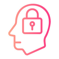 Fototapeta premium secured gradient icon