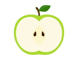 青りんごの断面