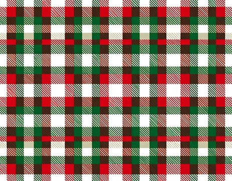 Red Green Plaid Pattern Background.