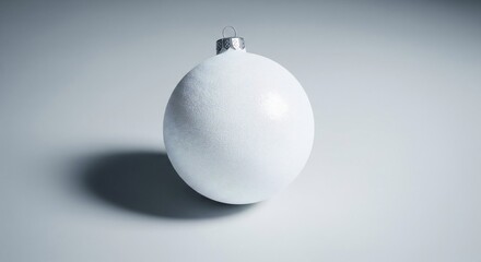 Modern Christmas Decor: Smooth and Textured White Baubles in Minimalist Style