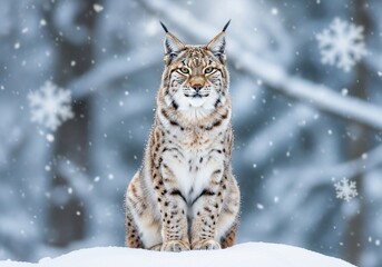 Obraz premium Winter Lynx