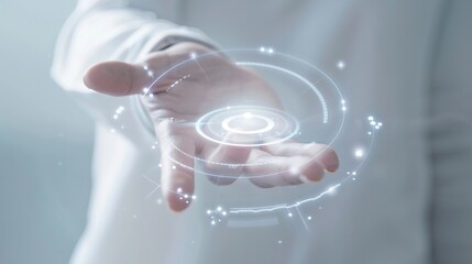 Conceptual imagery embodying human connection and digital transformation future tech