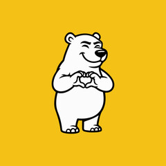 Bear Making heart Shape