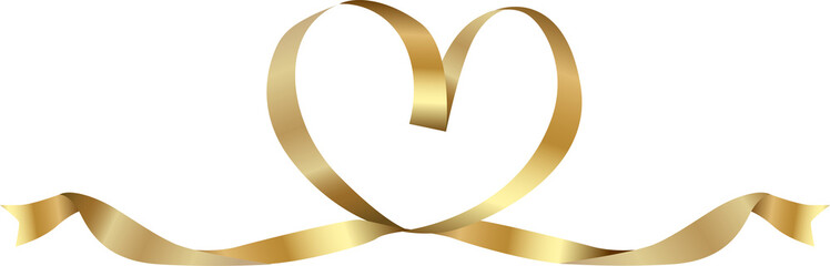 Goldenn Ribbon Heart