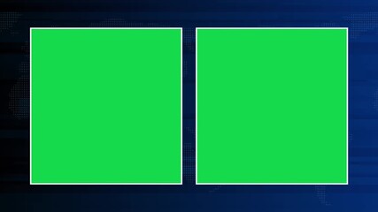 Breaking News frame on green screen breaking news background on chroma key and seamless loop. Modern news live streaming TV broadcast animation concept