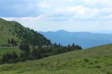 mountain landscape with blue sky