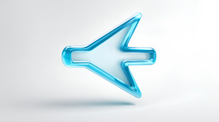 3d Click pointer cursor arrow icon on white background Stock Illustration 