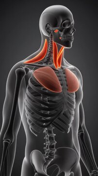 Anatomy of the human body displaying muscles