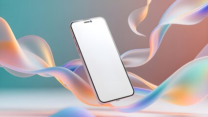 mobile phone with an abstract colorful background