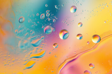 Abstract colorful creative macro oil and water background