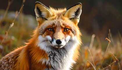Fototapeta premium Red Fox Portrait in Natural Habitat.