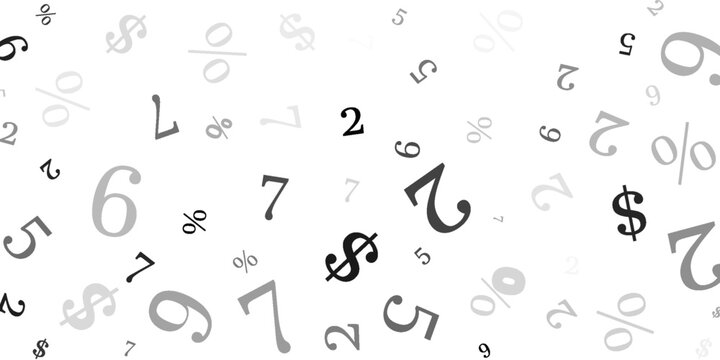 Seamless pattern with abstract letters on white background. Wide banner abstract pattern background. Vector illustration for card, poster, textile fabric print, wrapping, wallpapers, shirt and more - Powered by Adobe