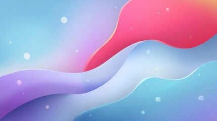 Abstract waves of soft pastel colors blending together in a serene harmonious composition with gentle curves, creating a dreamy and calming visual experience