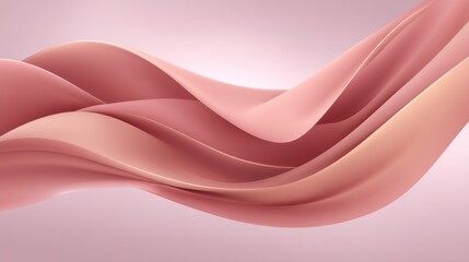Smooth flowing abstract design in soft pastel pink shades with elegant curves and gentle waves creating a calm and soothing visual experience