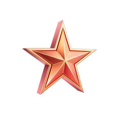 A detailed bronze star emblem against a transparent background