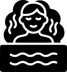 Person on Massage Bed Spa Relaxation Icon